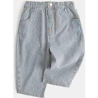 M&S Pure Cotton Ticking Stripe Trousers (0-5 Yrs) Navy Mix