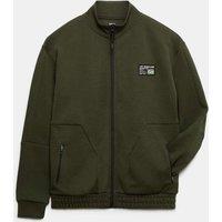 M&S Cotton Rich Zip Through Sweatshirt (6-16 Yrs) Khaki