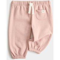 M&S Cotton Blend Fleece Lined Joggers (0-3 Yrs) Pink