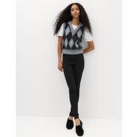 M&S Cosy Pull On High Waisted Jeggings Black