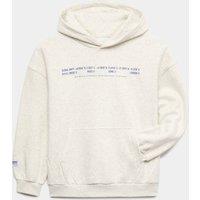 M&S Cotton Rich Graphic Hoodie (6-16 Yrs) Grey Marl