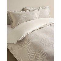 M&S Rectangular Geometric Jacquard Bedding Set Dove