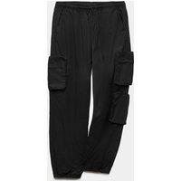 M&S Pure Cotton Lined Cargo trousers (6-16 Yrs) Black