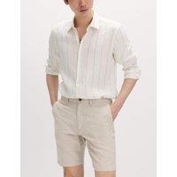 M&S Linen Blend Chino Shorts Mocha