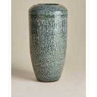 M&S Extra Large Tapered Ceramic Vase Blue
