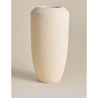 M&S Extra Large Tapered Textured Ceramic Vase Neutral