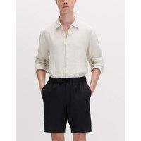 M&S Pure Linen Lighter Weight Shorts Black