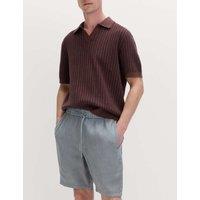 M&S Pure Linen Lighter Weight Shorts Clay