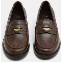 M&S Leather Penny Loafers Brown