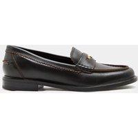 M&S Leather Penny Loafers Black