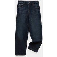 M&S Pure Cotton Baggy Carpenter Jeans (6-16 Yrs) Blue/Black