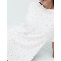 M&S Cotton Modal Printed Relaxed Nightie Ivory Mix