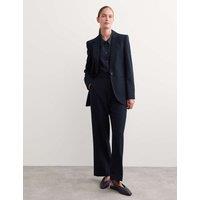 JAEGER Pure Wool Single Breasted Blazer Navy