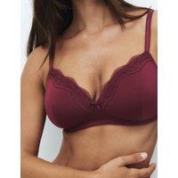 M&S Jasmine Lace Non Wired Full Cup Bra (A-E) Dark Wine