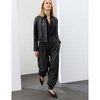 Autograph Wool Blend Tailored Balloon Trousers Dark Grey