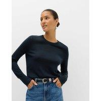 M&S Pure Merino Crew Neck Jumper Bitter Chocolate