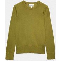 M&S Pure Merino Crew Neck Jumper Moss