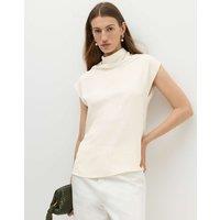 M&S Cowl Neck Top Ivory