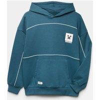 M&S Cotton Rich Minecraft Graphic Hoodie (6-16 Yrs) Dark Green