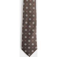 M&S Floral Medallion Tie Brown