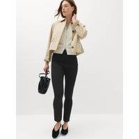 M&S Slim Fit Ankle Grazer Trousers Black