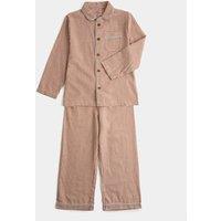 M&S Kids' Sleepy Time Checked Revere Pyjamas (9 Mths - 8 Yrs) Brown