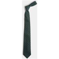 M&S Multi Geometric Silk Wool Tie Green