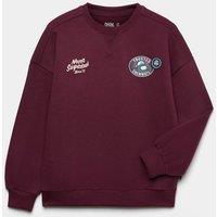 M&S Cotton Rich Among Us Graphic T-Shirt (6-16 Yrs) Burgundy