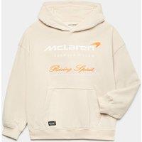 M&S Cotton Rich McLaren Graphic Hoodie (6-16 Yrs) Putty