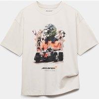 M&S Pure Cotton McLaren T-Shirt (6-16 Yrs) White