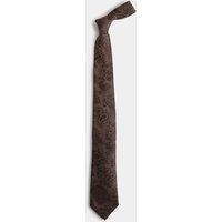 M&S Paisley Silk Wool Tie Mocha