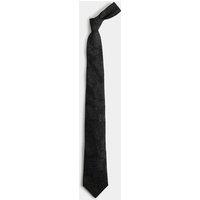 M&S Paisley Silk Wool Tie Black