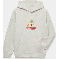 M&S Cotton Rich SpongeBob SquarePants Hoodie (6-16 Yrs) Grey Marl