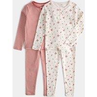 M&S 2 Pack Cotton Rich Woven Pyjamas (9 Mths - 8 Yrs) Multi