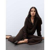 Autograph Pure Cashmere Zip Up Hoodie Bitter Chocolate