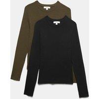 M&S 2 Pack Ribbed Slim Fit Jumpers Multi