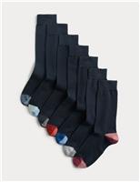 7 Pack Cool & Fresh Colour Block Cotton Rich Socks