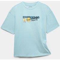 M&S Pure Cotton Spongebob Squarepants T-Shirt (6-16 Yrs) Turquoise
