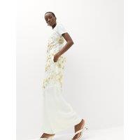 M&S Sequin V-Neck Longline Cami Top Gold Mix