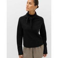 M&S Air-Yarn Tie High Neck Jumper Black