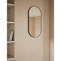 M&S Milan Pill Shape Short Hanging Mirror 80 x 40 Black