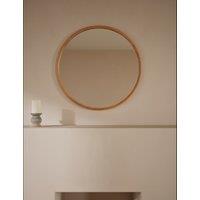 M&S Wooden Round Mirror 80cm Natural
