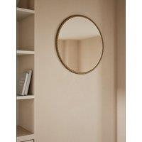 M&S Twisted Metal Round Mirror 60cm Antique Brass