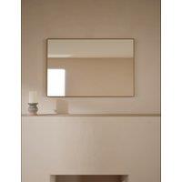 M&S Milan Rectangular Hanging Mirror 90 x 60 Antique Brass