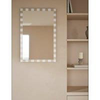 M&S Checkerboard Rectangular Mirror Biscuit