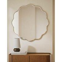 M&S Metal Soft Wave Wall Mirror Antique Brass