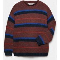 M&S Striped Knitted Jumper Brown Mix