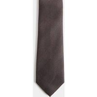 Autograph Textured Striped Pure Silk Tie Teak