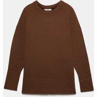 M&S Air-Yarn Oversized Longline Jumper Conker