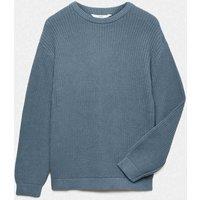 M&S Pure Cotton Knitted Jumper (6-16 Yrs) Blue